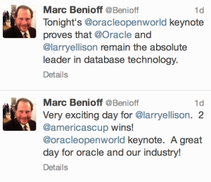 Benioff Oracle Open 2013 World Tweets