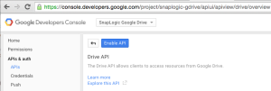 Abilitare l'integrazione API di Drive