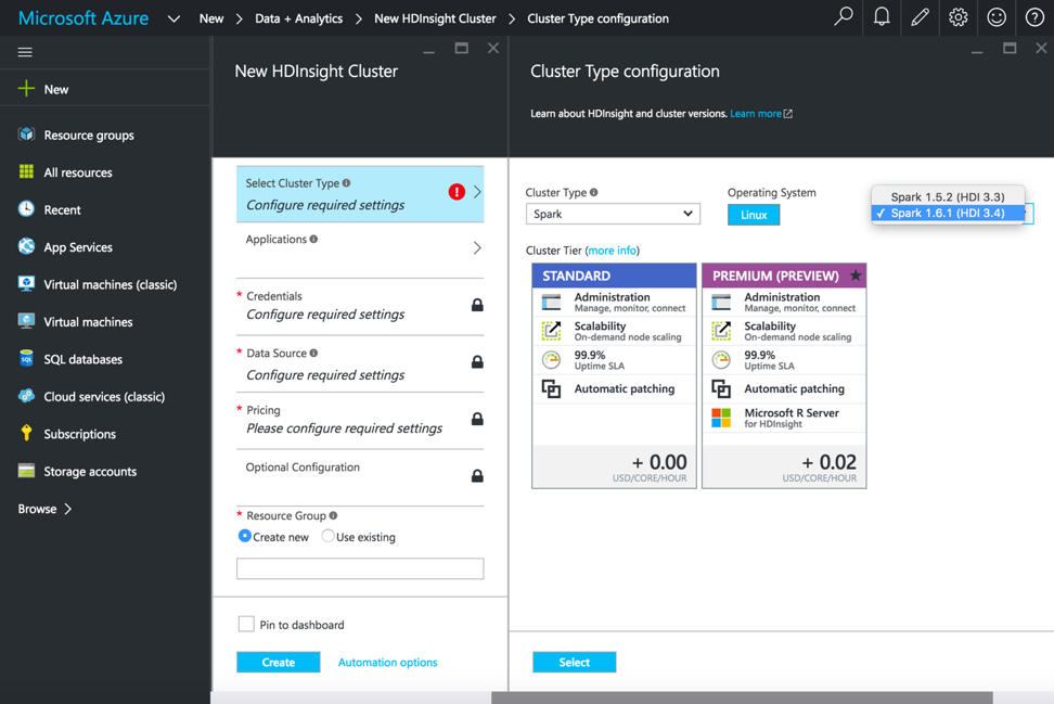 Mise en place du cluster Spark