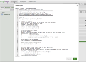 Figure 6 - Spark Script Snap Template