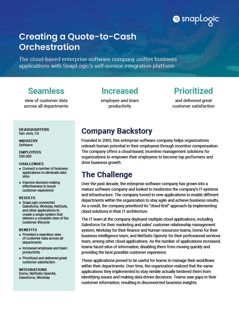 Creating a Quote-to-Cash Orchestration case study