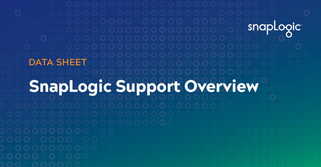 SnapLogic Support Overview data sheet feature image