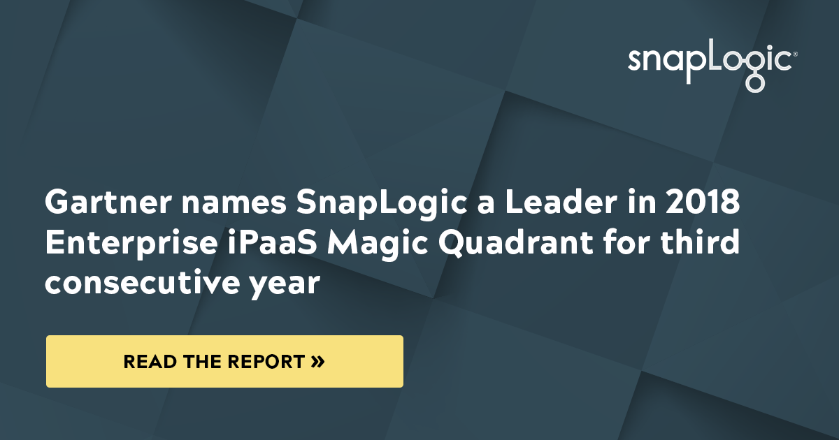 SnapLogic Named a Leader in the 2018 Gartner Magic Quadrant for
