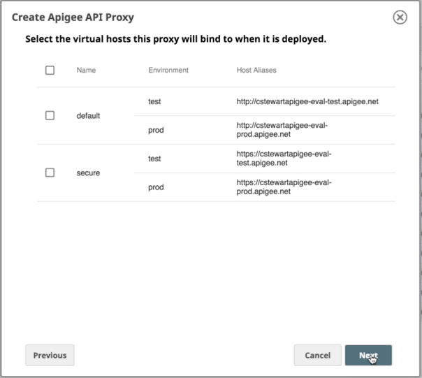 In platform view of creating Apigee API Proxy