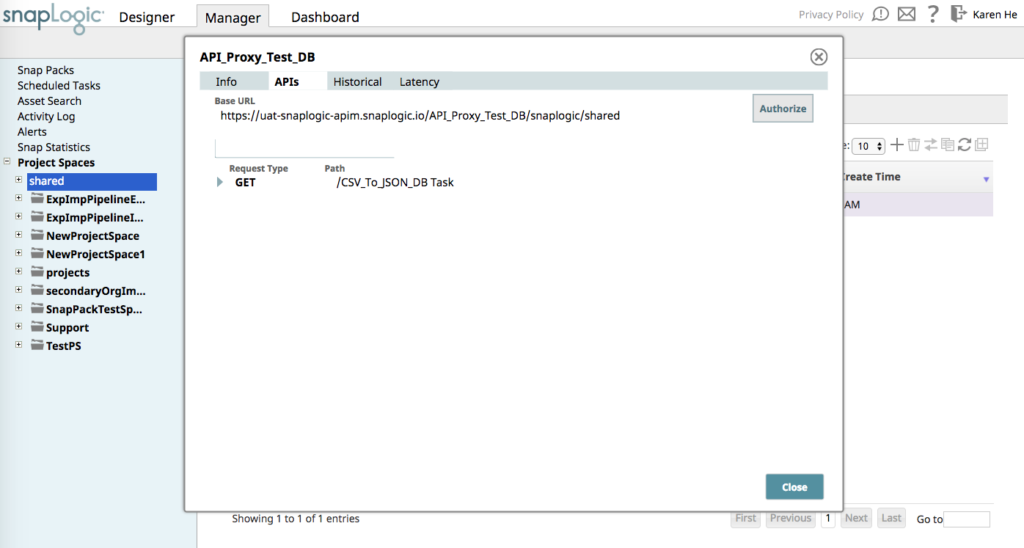 Robust API management capabilities offered in SnapLogic’s unified platform.