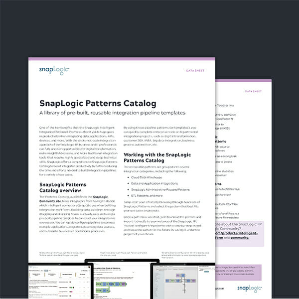 Fiche technique SnapLogic Pipeline Patterns