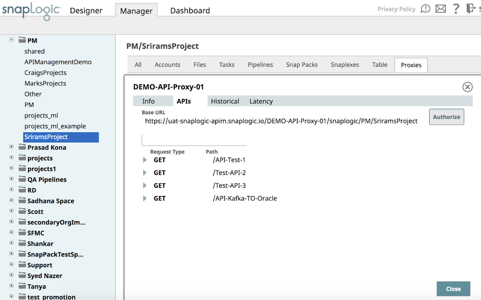 Figure 1 : Vous pouvez consulter les API disponibles via le catalogue d'API