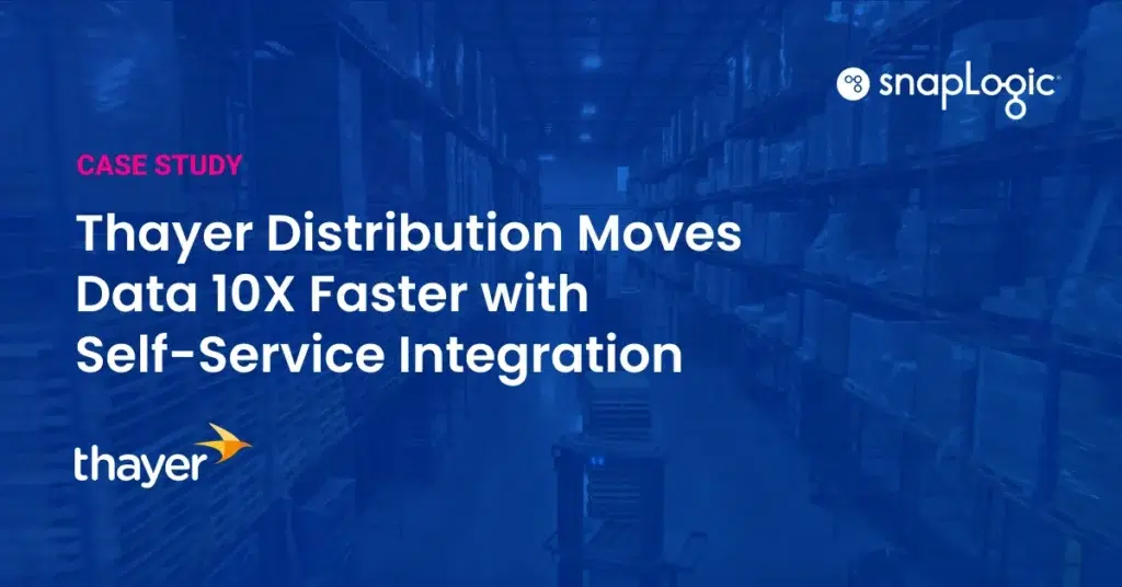 Thayer Distribution sposta i dati 10 volte più velocemente con l'integrazione self-service