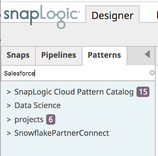 SnapLogic Snap Cloud search feature