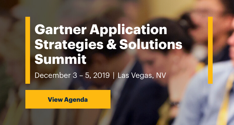 Gartner Application Strategies and Solutions Summit.