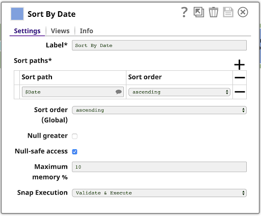 Figure 18 : Configuration du tri par date