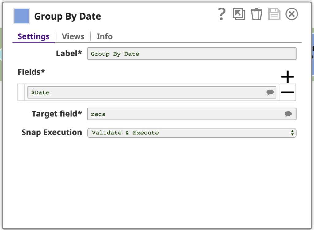 Figure 20 : Configuration de l'encliquetage des champs Group By