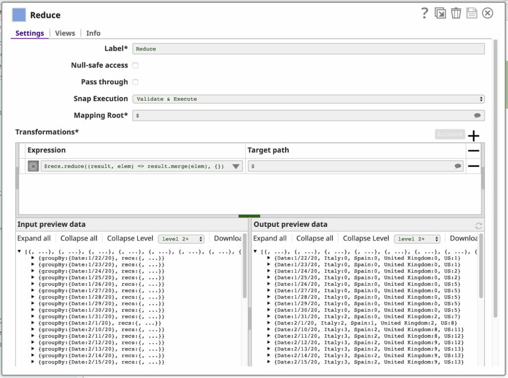 Figura 22: Configurazione del Mapper Snap finale