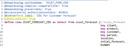 Custom CDS View with OData Service