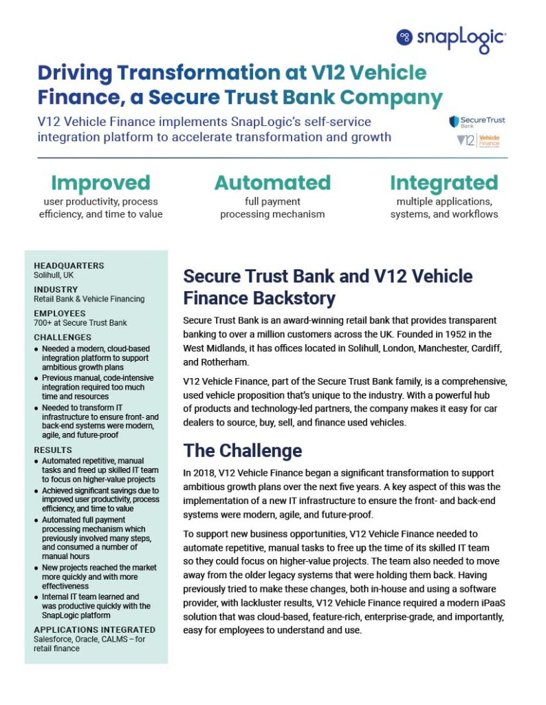 Driving Transformation at V12 Vehicle Finance, a Secure Trust Bank Company preview