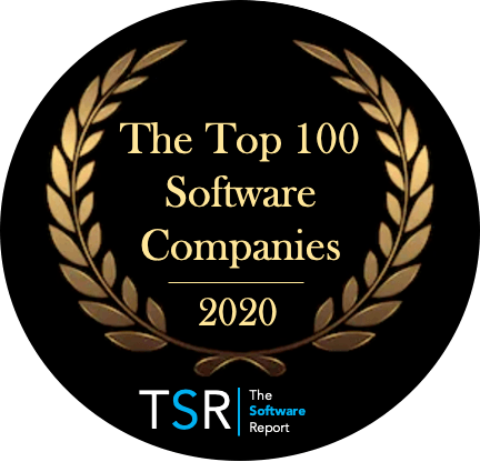 Badge 2020 du TSR Top 100 Software Companies