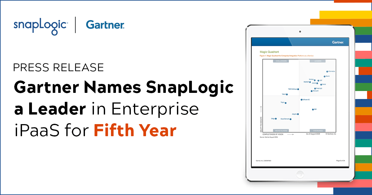 SnapLogic Named a Leader in the 2020 Gartner Magic Quadrant for