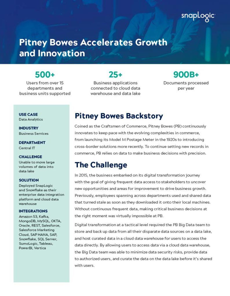 Pitney Bowes accelerates growth and innovation