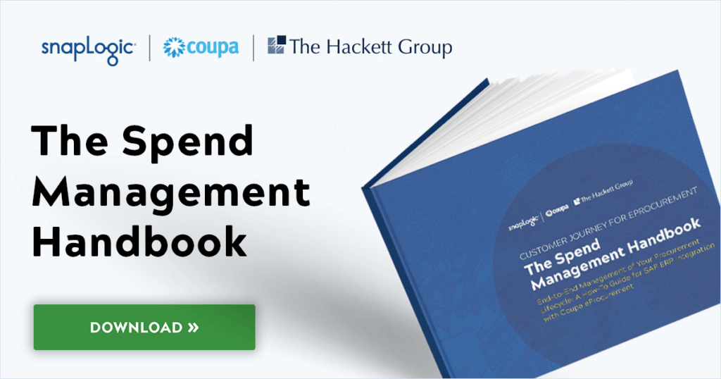 Das Spend Management Handbook wird von Coupa, SnapLogic und der Hackett Group zur Verfügung gestellt.