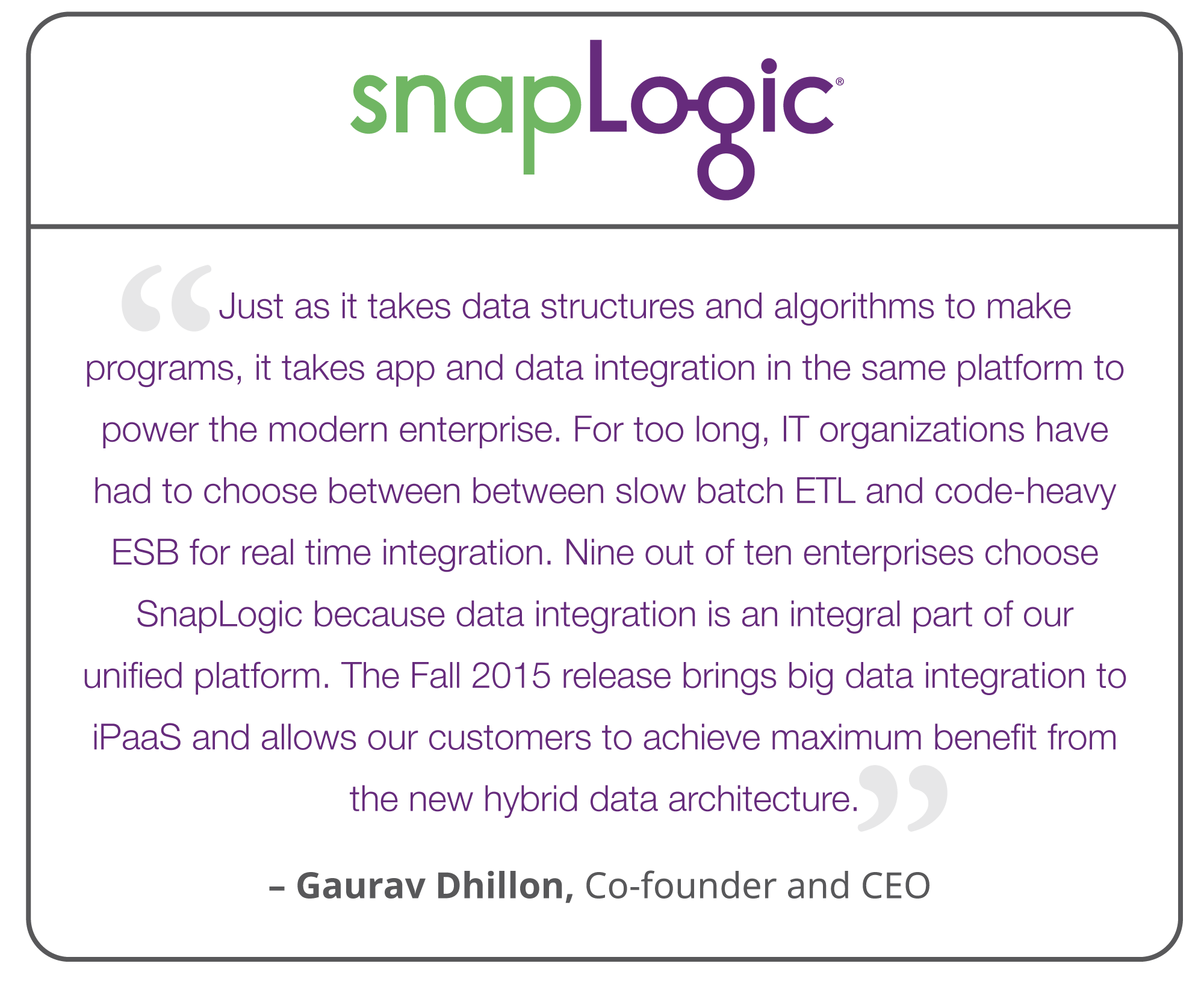 SnapLogic Fall 2015