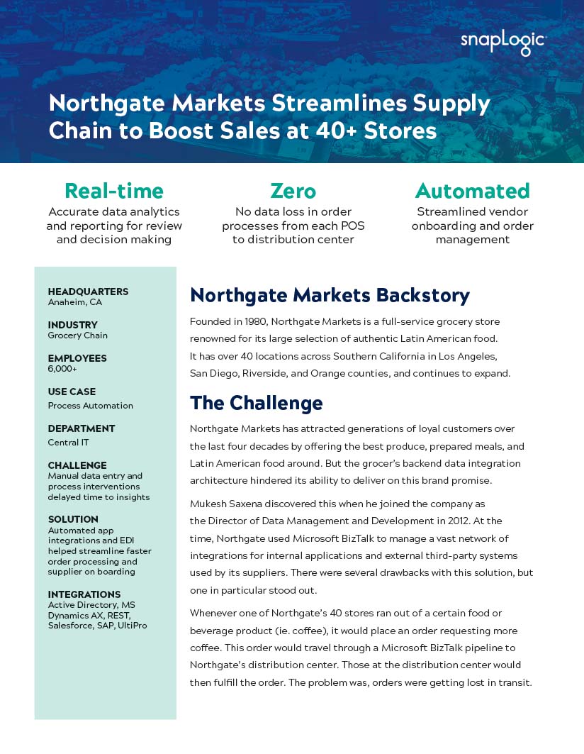 Northgate Markets Streamlines Supply Chain to Boost Sales at 40+ Stores