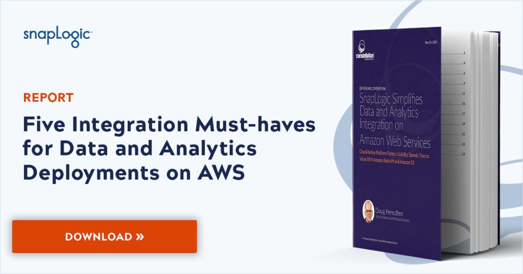 SnapLogic Simplifies Data and Analytics Integration on Amazon Web Services report