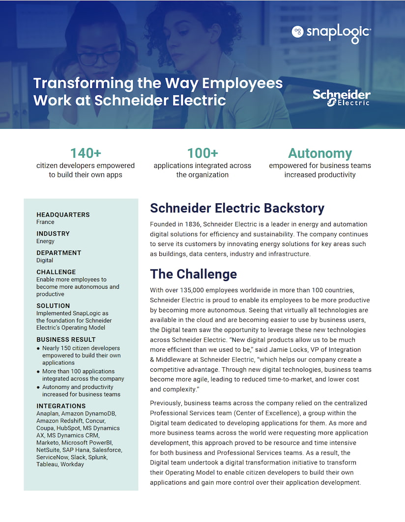 Transforming the Way Employees Work at Schneider Electric case study
