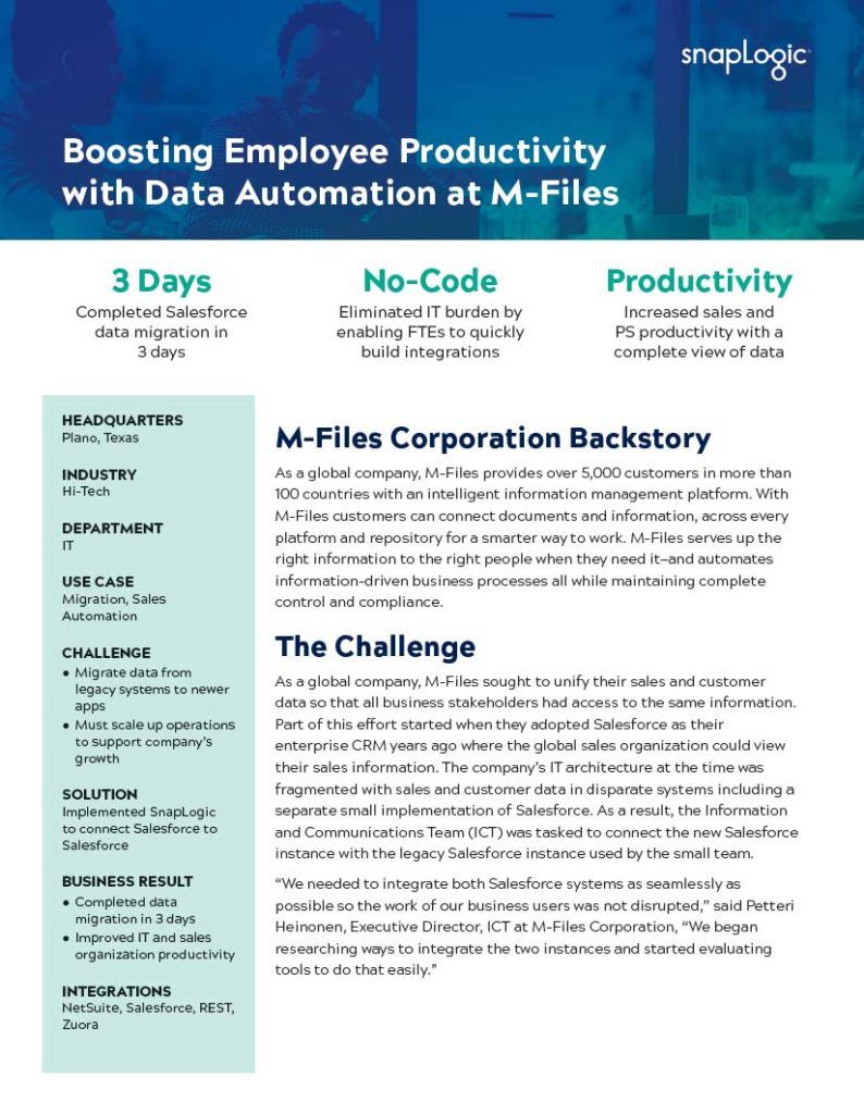 Boosting Employee Productivity with Data Automation at M-Files case study thumbnail