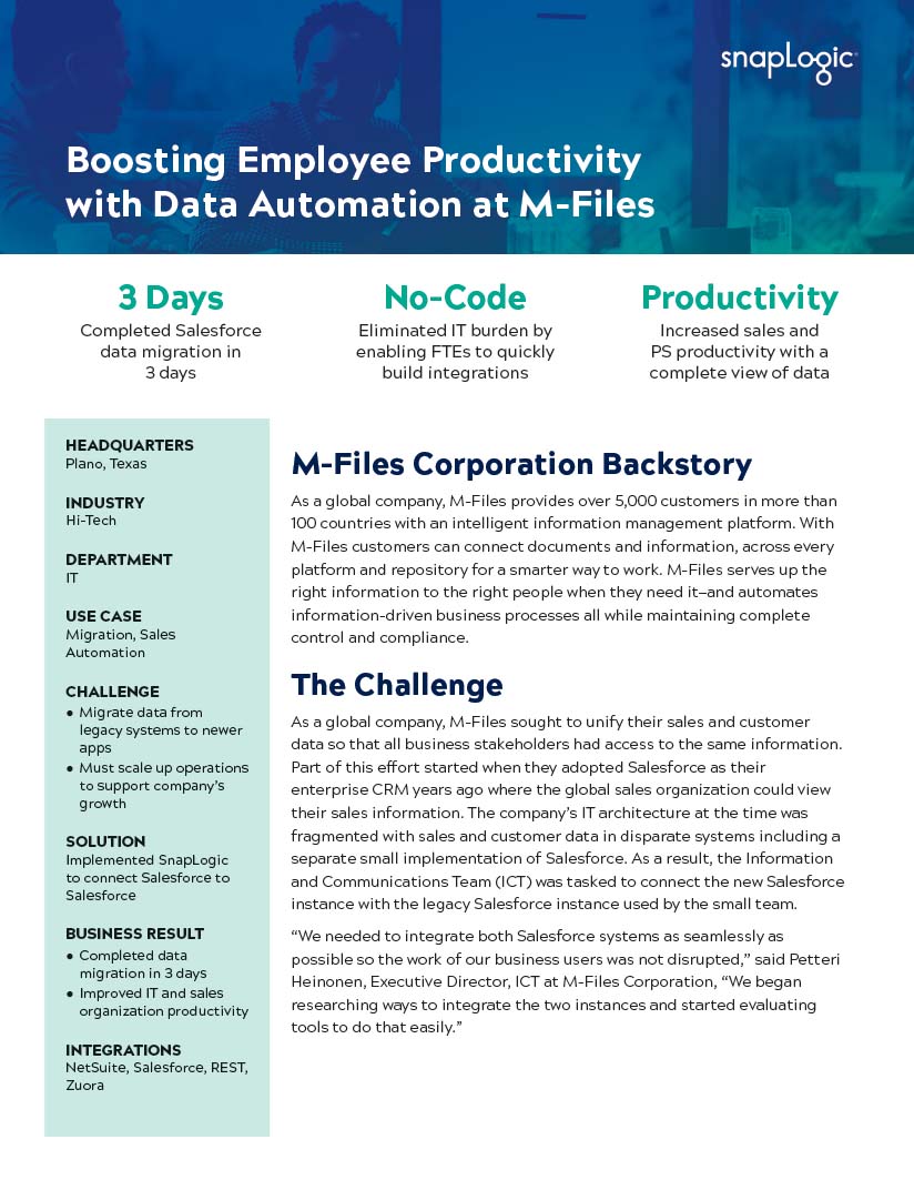 Boosting Employee Productivity with Data Automation at M-Files case study thumbnail