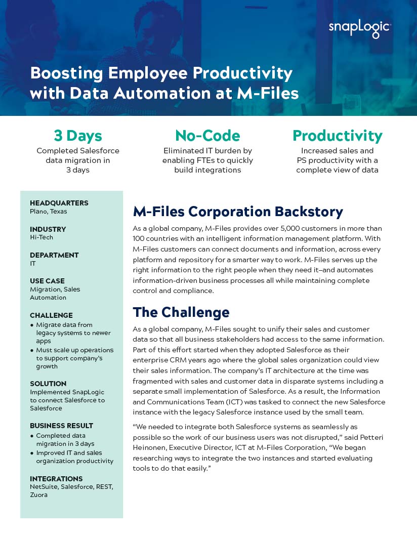 Boosting Employee Productivity with Data Automation at M-Files case study thumbnail