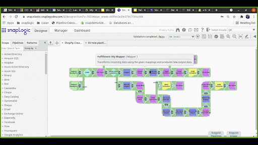 Picture of SnapLogic Flows tools.