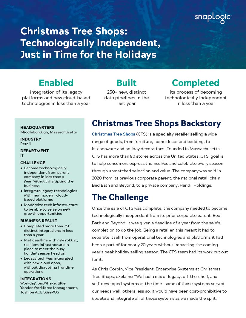 Christmas Tree Shops: Technologically Independent, Just in Time for the Holidays