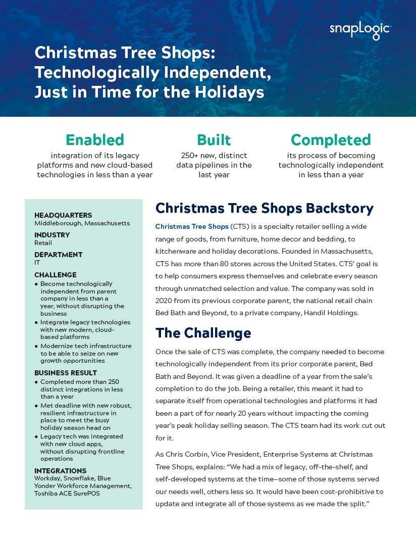 Christmas Tree Shops : Indépendants sur le plan technologique, juste à temps pour les fêtes