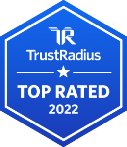 Distintivo di riconoscimento TrustRadius Top Rated 2022