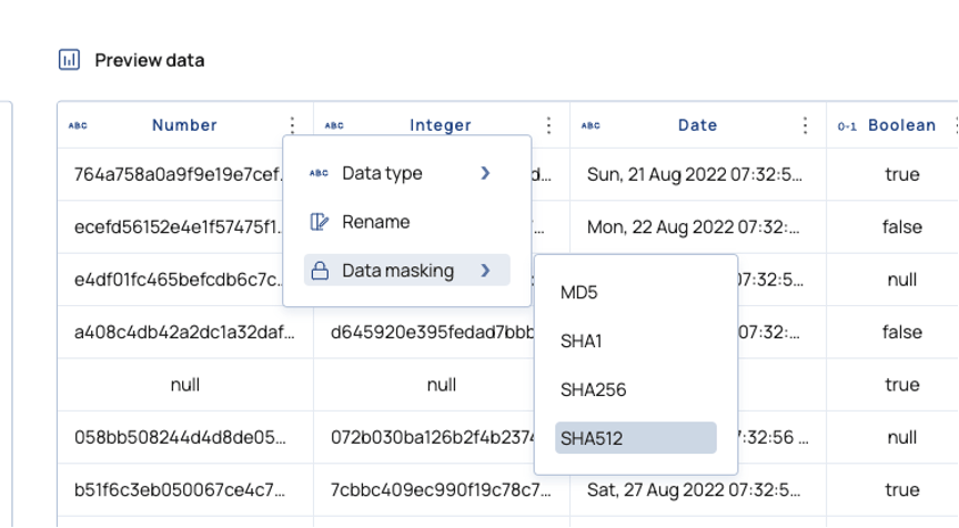 Masquage des données avec AutoPrep dans la plate-forme d'intégration SnapLogic