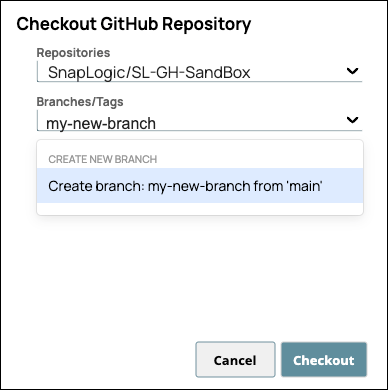 GitHub Branch Tag from within SnapLogic Integration Platform