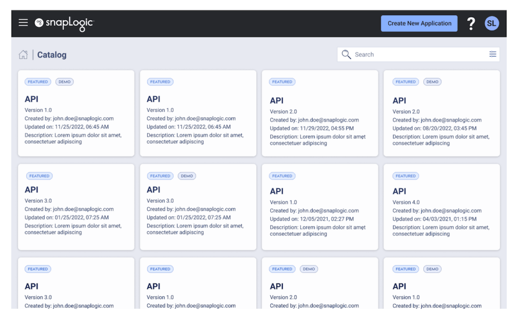 Screen view of API developer portal