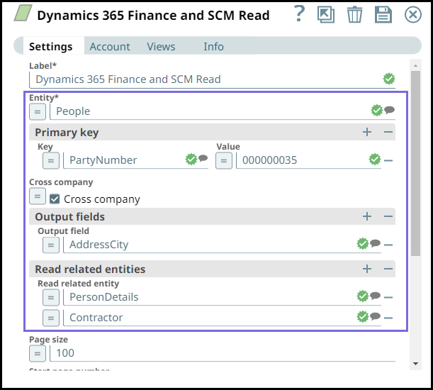 Dynamics 365 Finance and SCM Read Configuration