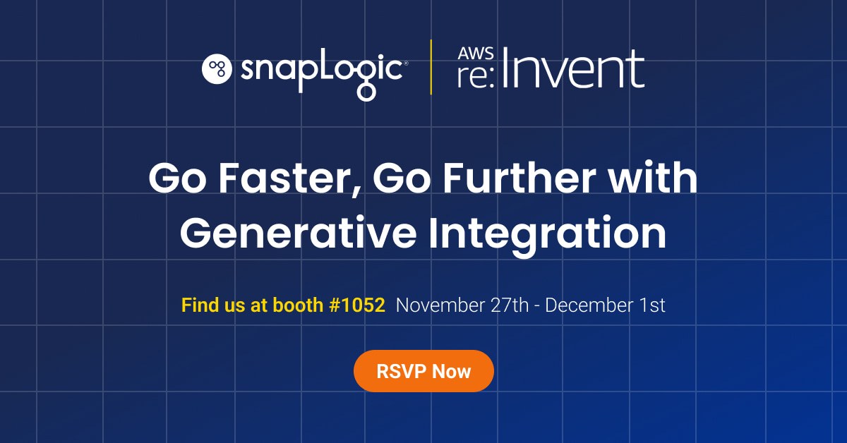 Meet SnapLogic at AWS re:Invent at booth 1052