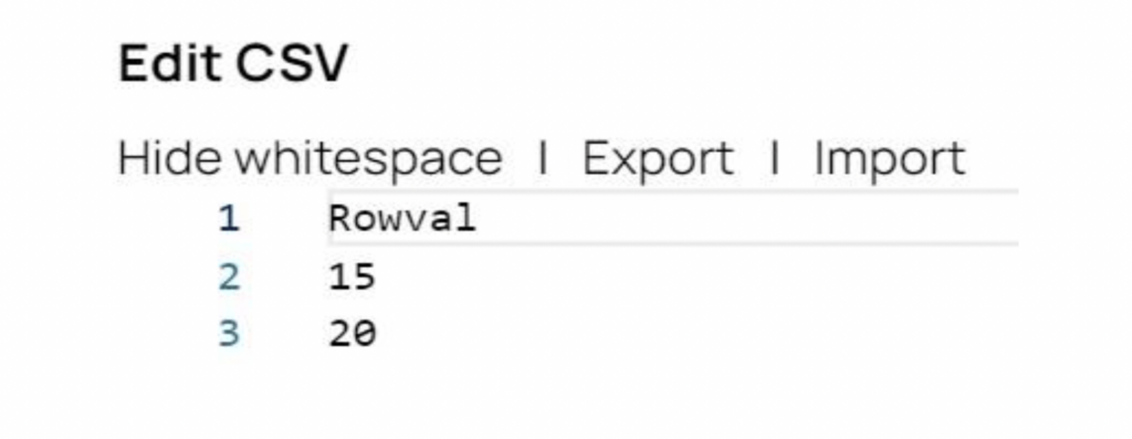 Edit CSV table