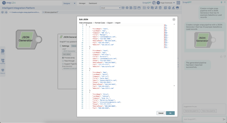 A Beginner’s Guide to Using SnapGPT | SnapLogic
