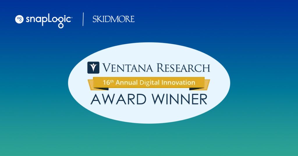 Skidmore College e SnapLogic vincono la categoria Dati del 16° premio annuale Ventana Research per la leadership digitale