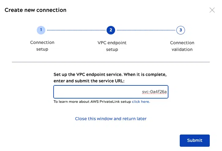 La connettività sicura di Cloudplex viene impostata attraverso una semplice procedura guidata in 3 fasi nella piattaforma SnapLogic.