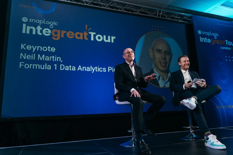 Chatting it up with the pioneer of data analytics in Formula 1 racing, Neil Martin, at Integreat Tour London