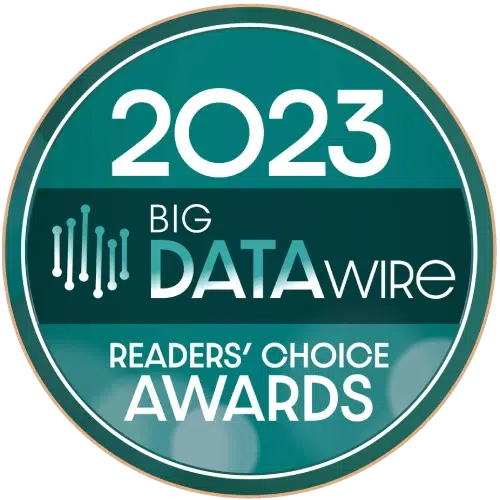 2023 Badge des BigDATAwire Readers' Choice Awards (prix des lecteurs)