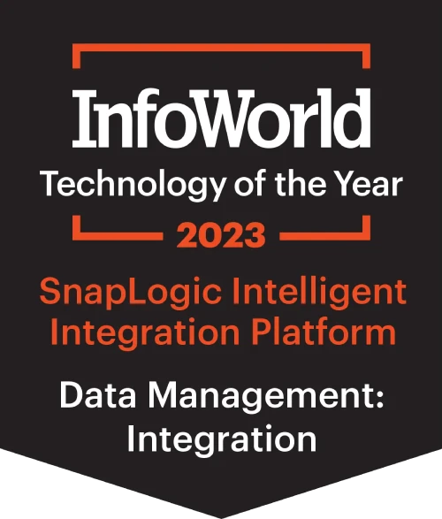 InfoWorld Technology of the Year 2023 presented to SnapLogic Intelligent Integration Platform for Data Management Integration