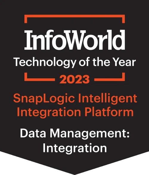 Tecnologia InfoWorld dell'anno 2023 presentata a SnapLogic Intelligent Integration Platform per l'integrazione della gestione dati