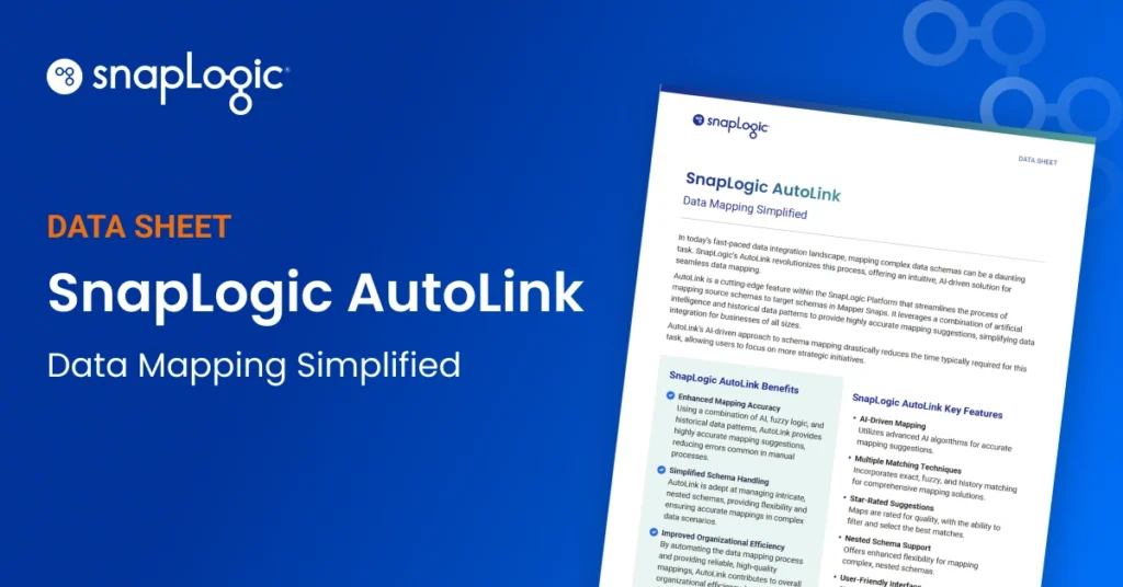 SnapLogic AutoLink, mappatura dei dati semplificata