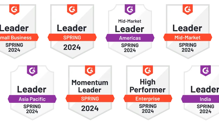 SnapLogic's Spring 2024 G2 award badges