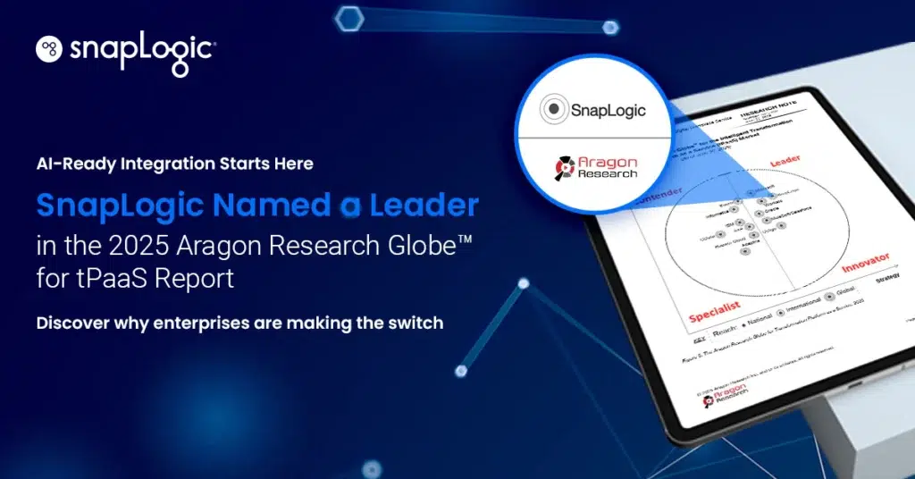 AI-Ready Integration Starts Here: SnapLogic Named a Leader in the 2025 Aragon Research Globe for tPaaS Report